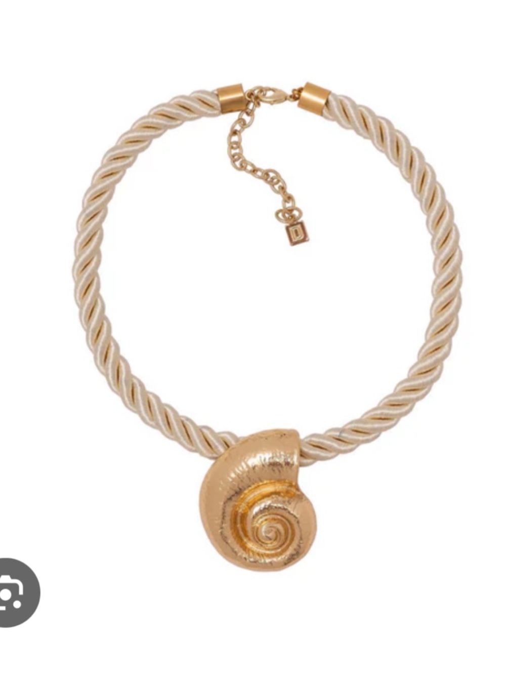 Dannijo Vegas necklace shell spiral summer free people gold